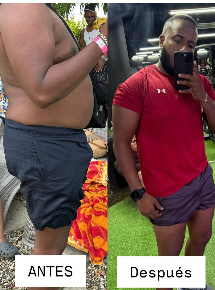 Male client, fat loss and strength rebuild